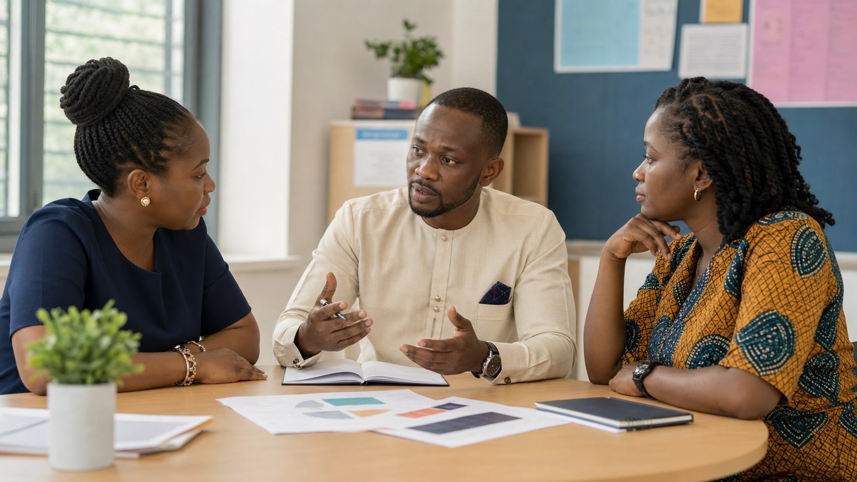 An educator, caregiver and support professional clarifying safeguarding responsibilities